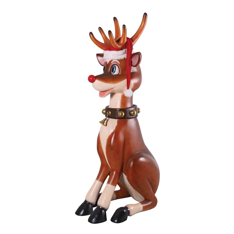 bulldog reindeer statue